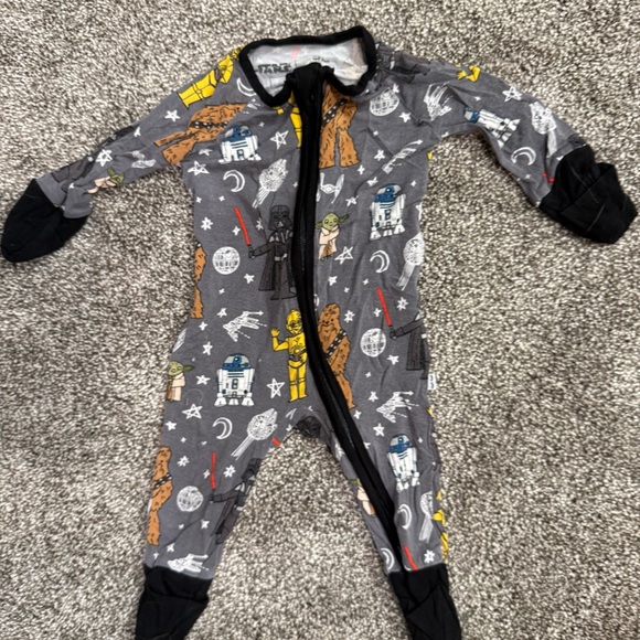 Star Wars Other - Little Sleepies Star Wars Kids One Piece Footie - Gray and Black